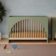 babyletto Moab 3-in-1 Convertible Crib - Olive/Ash