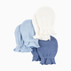 Carter's Mittens (3 Pack) - Blue & Cream, 0-3 M
