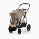 Cybex Gazelle S Stroller - Almond Beige Seat/Taupe Frame