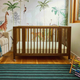 babyletto Rolli 9-in-1 Convertible All-Stages Crib with Bassinet & Toddler Bed Conversion Kits - Natural Walnut