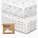 KeaBabies 2-Pack Soothe Fitted Crib Sheets - Kea Safari