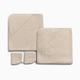 Tiny Kind Organic Cotton Towel and Washcloth 4-Piece Set - Antique White, 0-12M