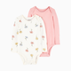 Carter's 2-Pack Long-Sleeve PurelySoft Bodysuits - Pink/Ivory, Newborn