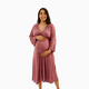 Lila Maternity Amelia Labor & Postpartum Gown - Dusty Rose, XS/S