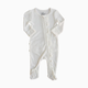 Caden Lane Bamboo Waffle Ruffle Zipper Footie - Cloud White, 0-3 M
