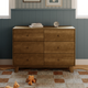 babyletto Hudson Modern 6-Drawer Assembled Double Dresser - Natural Walnut