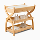 Comfy Cubs Changing Table with Two Open Shelves - Natural Wood