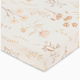 Crane Baby Cotton Sateen Crib Fitted Sheet - Violet Floral