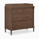 Delta Children Saint 4 Drawer Dresser with Changing Top - Teak Brown