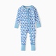 Little Sleepies Zippy Footie - Blue Rainbows, Newborn