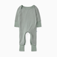 Little Sleepies Lap Shoulder Crescent Zippy Footie - Willow Stripe, Preemie