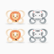 NUK Perfect Match Air Pacifiers - Zebra/Lion, 6-18 Months, 4