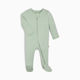 Tiny Kind Bamboo Viscose Solid 2-Way Zip Footie - Sage, 3-6 M