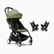 Stokke YOYO³ Stroller and Car Seat Adapter Bundle - Olive