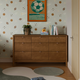babyletto Bondi 9-Drawer Assembled Dresser - Natural Walnut