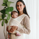 BabyDink T-Shirt Newborn Wrap Carrier - Ecru, Large