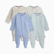 Magnetic Me Organic Cotton Magnetic Footie (4 Pack) - On The Go Multi, 0-3 M
