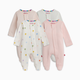 Magnetic Me Organic Cotton Magnetic Footie (4 Pack) - Ballons Pk Multi, 0-3 M