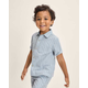 Boys Striped Linen-Blend Button Up Shirt - Linen Edit