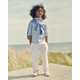 Boys Linen-Blend Roll Cuff Chino Pants - Linen Edit
