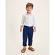 Boys Linen-Blend Roll Cuff Chino Pants - Linen Edit