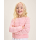Girls Scalloped Linen-Blend Pointelle Sweater - Linen Edit