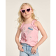 Girls Embroidered Sea Creature Ruffle Tank Top - Driftwood Bay