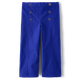 Girls Linen-Blend Cropped Wide Leg Pants - Italian Riviera