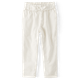 Girls Tie Linen-Blend Pull On Pants