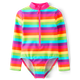 Girls Rainbow Rashguard One Piece Swimsuit - Splish-Splash