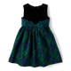 Girls Plaid Velvet Fit And Flare Dress - All Dressed Up