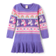 Girls Unicorn Fairisle Peplum Sweater Dress - Dino Friends