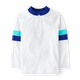 Boys Striped Zip Rashguard - Swim