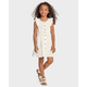 Girls Linen-Blend Ruffle Tiered Dress
