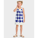 Girls Floral Halter Shift Dress - Blue Belle