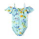 Girls Travel Off Shoulder One Piece Swimsuit - Swim