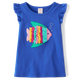 Girls Embroidered Graphic Ruffle Top - Little Essentials