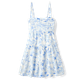 Womens Mommy And Me Palm Linen-Blend Tiered Dress