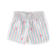 Girls Embroidered Flamingo Seersucker Pull On Shorts - Seaside Palms