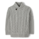 Boys Cable Knit Shawl Sweater - Uniform