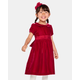 Girls Velvet Peter Pan Dress - All Dressed Up