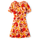 Womens Mommy And Me Floral Flannel Tiered Dress - Happy Harvest