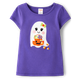 Girls Embroidered Ghost Top - Trick or Treat