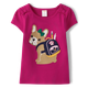 Girls Embroidered Dog Top - Prep School