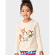Girls Embroidered Reindeer Snowman Sweater - Very Merry