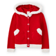 Girls Applique Mittens Hoodie - Holiday Express