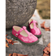 Girls Perforated T-Strap Mary Jane Shoes - Fall Celebrations