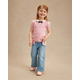 Girls Bow Patch Pocket Wide Leg Jeans - Campus Cuties