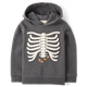 Boys Embroidered Skeleton Fleece Hoodie - Halloween