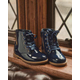 Girls Scalloped Lace Up Boots - Little Essentials